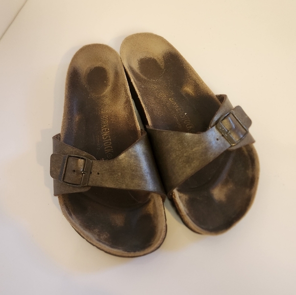 Birkenstock Sandals Brown Leather Size 40 - Picture 1 of 5